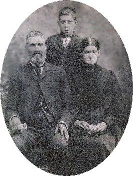 Samuel C. Flanagin, his wife - Lucinda Hunter Flanagin, and his son - Houston Flanagin - ca. 1890