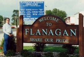 Mike Flanagan at Flanagan, IL, July, 2000